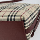 BURBERRY Nova Check Shoulder Bag Canvas Beige Gold Auth BA9136-15