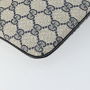 GUCCI GG Supreme Sherry Line Shoulder Bag PVC Navy Gold 904 02 047 Auth BA9137-11