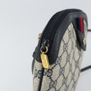 GUCCI GG Supreme Sherry Line Shoulder Bag PVC Navy Gold 904 02 047 Auth BA9137-15