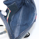 GUCCI GG Supreme Sherry Line Shoulder Bag PVC Navy Gold 904 02 047 Auth BA9137-17
