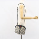 GUCCI GG Supreme Sherry Line Shoulder Bag PVC Navy Gold 904 02 047 Auth BA9137-22