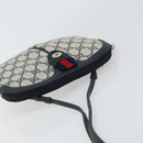 GUCCI GG Supreme Sherry Line Shoulder Bag PVC Navy Gold 904 02 047 Auth BA9137-6