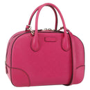GUCCI Hand Bag Leather 2way Pink Gold 354224 Auth BA9138-1