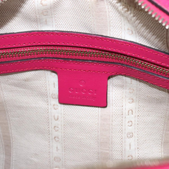 GUCCI Hand Bag Leather 2way Pink Gold 354224 Auth BA9138