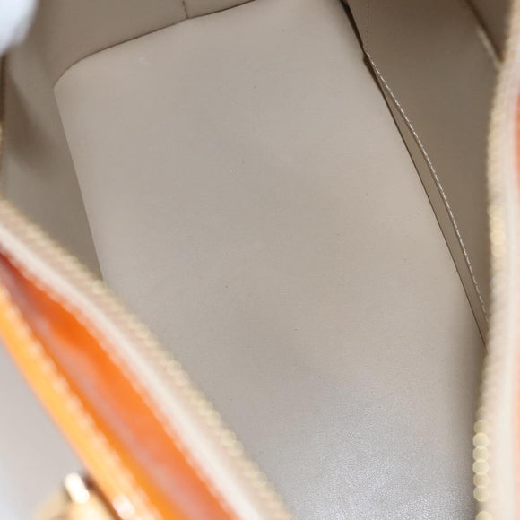 LOUIS VUITTON Monogram Vernis Houston Hand Bag Jaune M91121 LV Auth BA914