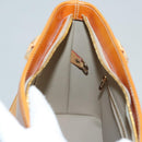 LOUIS VUITTON Monogram Vernis Houston Hand Bag Jaune M91121 LV Auth BA914-21