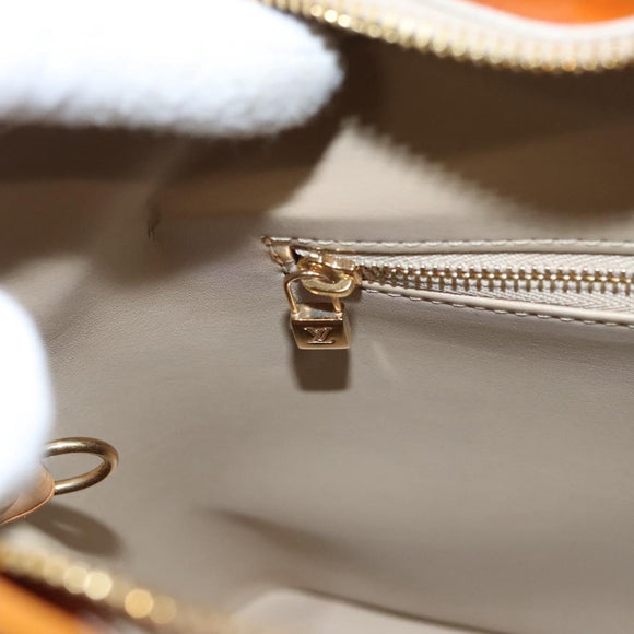 LOUIS VUITTON Monogram Vernis Houston Hand Bag Jaune M91121 LV Auth BA914