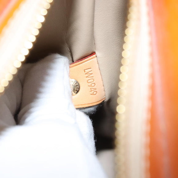 LOUIS VUITTON Monogram Vernis Houston Hand Bag Jaune M91121 LV Auth BA914