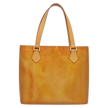 LOUIS VUITTON Monogram Vernis Houston Hand Bag Jaune M91121 LV Auth BA914 - 0