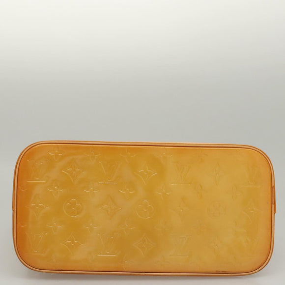 LOUIS VUITTON Monogram Vernis Houston Hand Bag Jaune M91121 LV Auth BA914