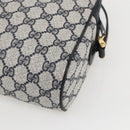 GUCCI GG Supreme Sherry Line Shoulder Bag PVC Navy Gold 42 01 4071 Auth BA9140-12