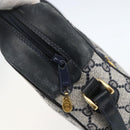 GUCCI GG Supreme Sherry Line Shoulder Bag PVC Navy Gold 42 01 4071 Auth BA9140-14