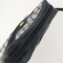 GUCCI GG Supreme Sherry Line Shoulder Bag PVC Navy Gold 42 01 4071 Auth BA9140-6
