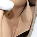 GUCCI GG Supreme Web Sherry Line Clutch Bag PVC Beige Gold 89 01 030 Auth BA9141-18