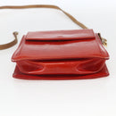 LOUIS VUITTON Monogram Vernis Motto Accessory Pouch Red M91137 LV Auth BA9148-5