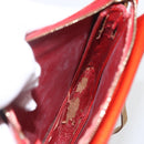 LOUIS VUITTON Monogram Vernis Motto Accessory Pouch Red M91137 LV Auth BA9148-19