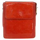 LOUIS VUITTON Monogram Vernis Motto Accessory Pouch Red M91137 LV Auth BA9148-13