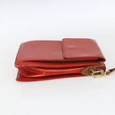 LOUIS VUITTON Monogram Vernis Motto Accessory Pouch Red M91137 LV Auth BA9148-4