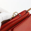LOUIS VUITTON Monogram Vernis Motto Accessory Pouch Red M91137 LV Auth BA9148-9