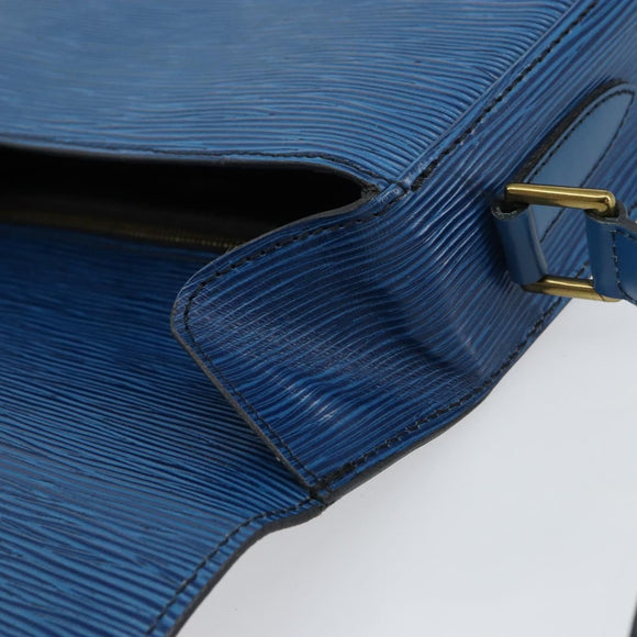 LOUIS VUITTON Epi Saint Cloud GM Shoulder Bag Toledo Blue M52195 LV Auth BA9150