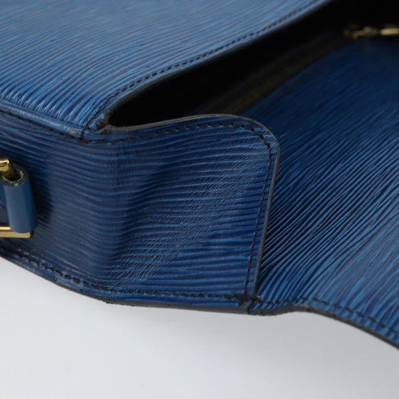 LOUIS VUITTON Epi Saint Cloud GM Shoulder Bag Toledo Blue M52195 LV Auth BA9150