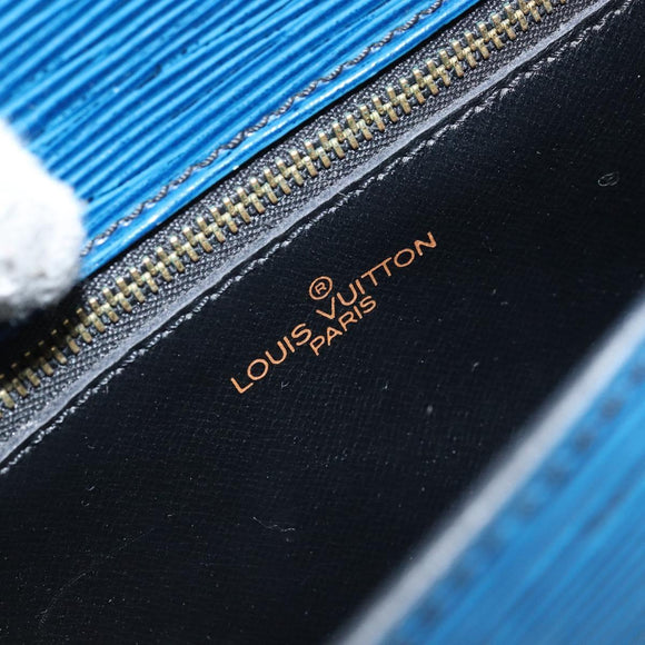 LOUIS VUITTON Epi Saint Cloud GM Shoulder Bag Toledo Blue M52195 LV Auth BA9150