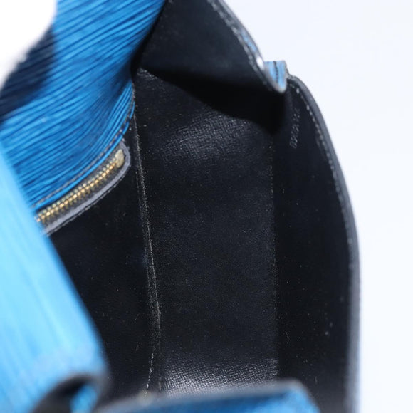LOUIS VUITTON Epi Saint Cloud GM Shoulder Bag Toledo Blue M52195 LV Auth BA9150