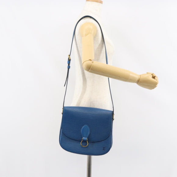 LOUIS VUITTON Epi Saint Cloud GM Shoulder Bag Toledo Blue M52195 LV Auth BA9150