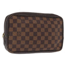 LOUIS VUITTON Damier Ebene Trousse Toilette 25 Clutch Bag N47624 LV Auth BA9155-1