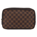 LOUIS VUITTON Damier Ebene Trousse Toilette 25 Clutch Bag N47624 LV Auth BA9155-2