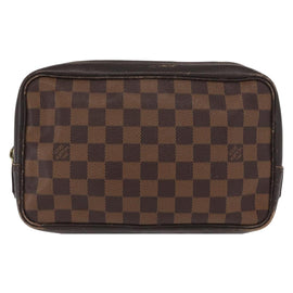 LOUIS VUITTON Damier Ebene Trousse Toilette 25 Clutch Bag N47624 LV Auth BA9155 - 0