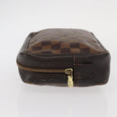 LOUIS VUITTON Damier Ebene Trousse Toilette 25 Clutch Bag N47624 LV Auth BA9155-5