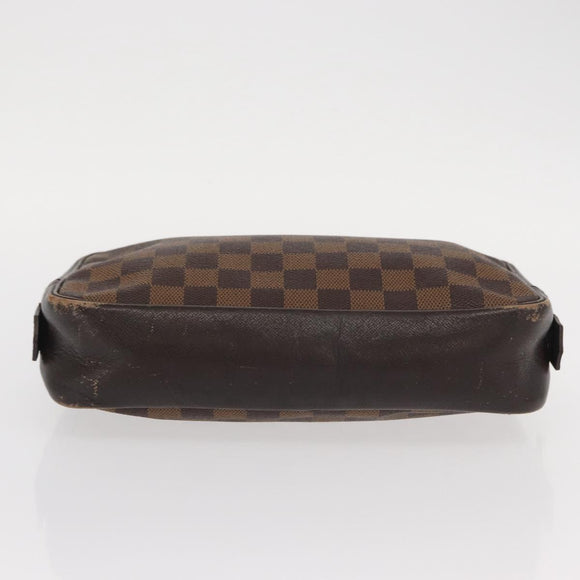 LOUIS VUITTON Damier Ebene Trousse Toilette 25 Clutch Bag N47624 LV Auth BA9155