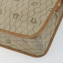 Christian Dior Honeycomb Canvas Shoulder Bag PVC Beige Gold Auth BA9156-12