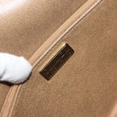 Christian Dior Honeycomb Canvas Shoulder Bag PVC Beige Gold Auth BA9156-16