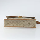 Christian Dior Honeycomb Canvas Shoulder Bag PVC Beige Gold Auth BA9156-9