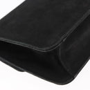 Chloe Chain Shoulder Bag Suede Black Gold Auth BA9157-12