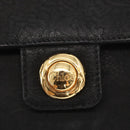 Chloe Chain Shoulder Bag Suede Black Gold Auth BA9157-14