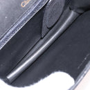 Chloe Chain Shoulder Bag Suede Black Gold Auth BA9157-17