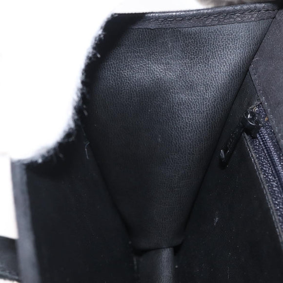 Chloe Chain Shoulder Bag Suede Black Gold Auth BA9157