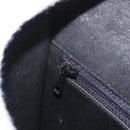 Chloe Chain Shoulder Bag Suede Black Gold Auth BA9157-20