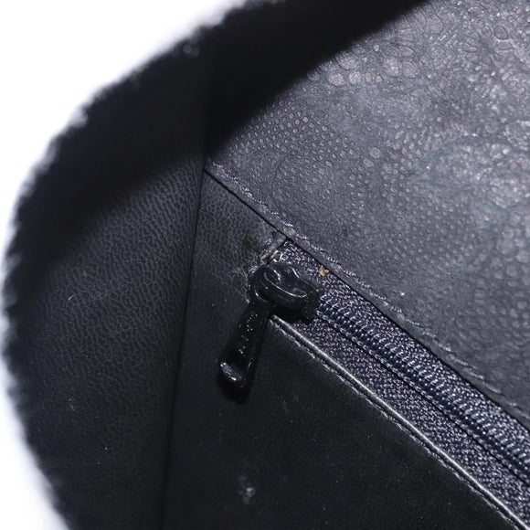 Chloe Chain Shoulder Bag Suede Black Gold Auth BA9157