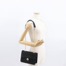Chloe Chain Shoulder Bag Suede Black Gold Auth BA9157-22