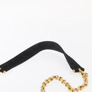 Chloe Chain Shoulder Bag Suede Black Gold Auth BA9157-8