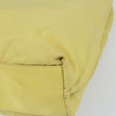 PRADA Hand Bag Nylon Yellow Gold Auth BA9158-9