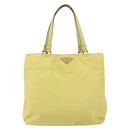 PRADA Hand Bag Nylon Yellow Gold Auth BA9158-13