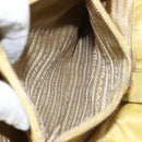 PRADA Hand Bag Nylon Yellow Gold Auth BA9158-23
