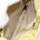 PRADA Hand Bag Nylon Yellow Gold Auth BA9158-24