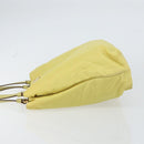 PRADA Hand Bag Nylon Yellow Gold Auth BA9158-4