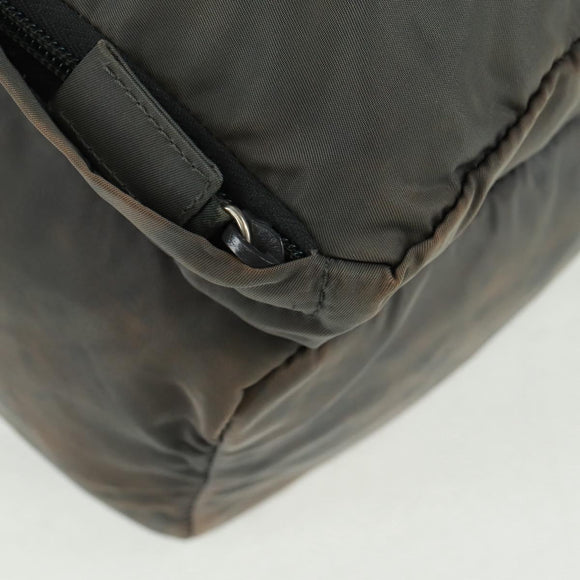 PRADA Backpack Nylon Gray Silver Auth BA9159